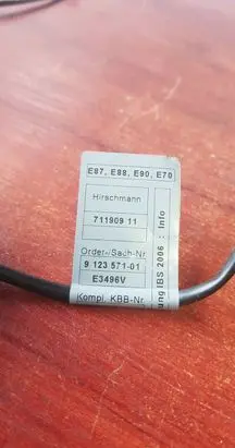 BMW 1 E81 E87 Negative earth cable (battery) 9123570