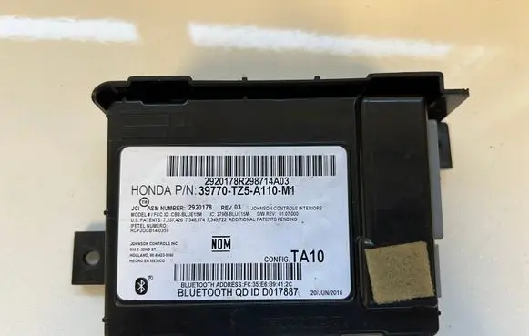 Acura MDX III Bluetooth control unit module 39770TZ5A110M1