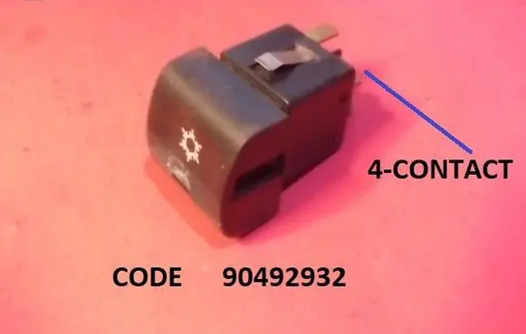 Opel Omega B1 Air conditioning (A/C) switch 90492932