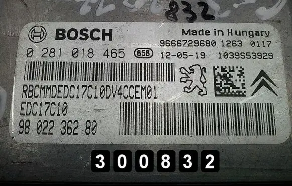 Citroen C3 Engine control unit/module 0281018465