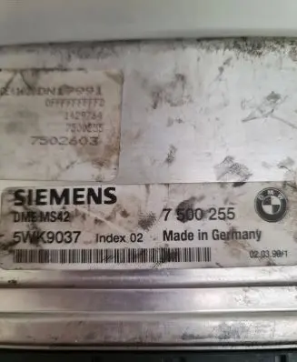 BMW 7 E38 Engine control unit/module 7502603 5WK9037 7500255