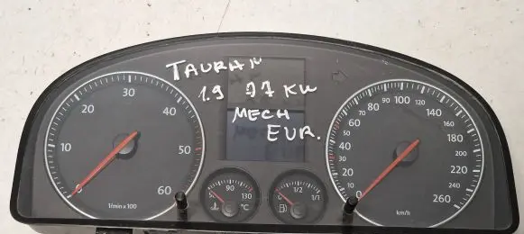 Volkswagen Touran I Speedometer (instrument cluster) 1T0920862A V0003000 VWZ7Z0E2437779