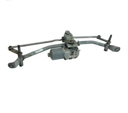 Front wiper linkage and motor