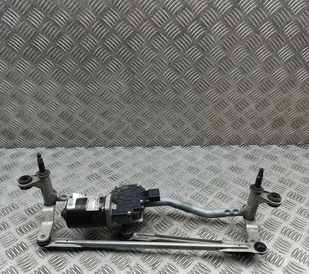 Front wiper linkage and motor