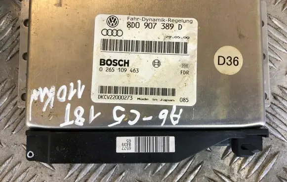 Audi A6 S6 C5 4B ESP (stability system) control unit 8D0907389D DKCV22000273 0265109463