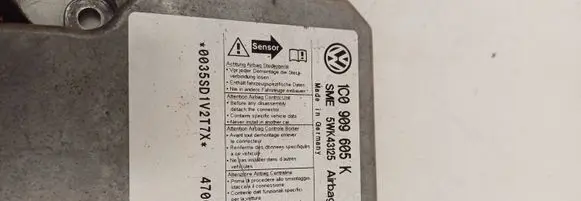 Volkswagen PASSAT B5.5 Airbag control unit/module 1C0909605K 5WK43125 47060901