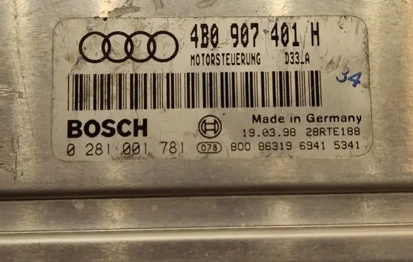 Audi A6 S6 C5 4B Engine control unit/module 4B0907401H 0281001781
