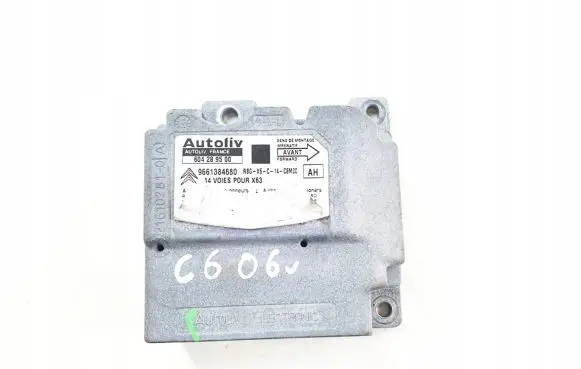 Citroen C6 Airbag control unit/module 9661384680