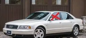 Audi A8 S8 D2 4D Front door window glass four-door 4D0837572B