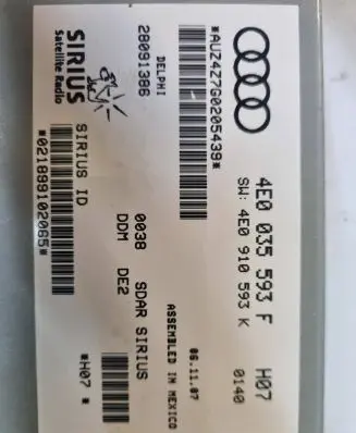 Audi A8 S8 D3 4E Head unit multimedia control 4E0035593F 4E0910593K 021899102065