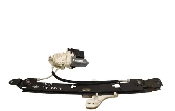 Rear door window regulator with motor
