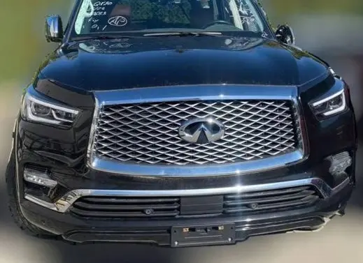 Infiniti QX80 Front bumper upper radiator grill 62310-6GW0A