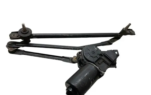 Front wiper linkage and motor