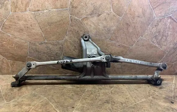 Front wiper linkage and motor