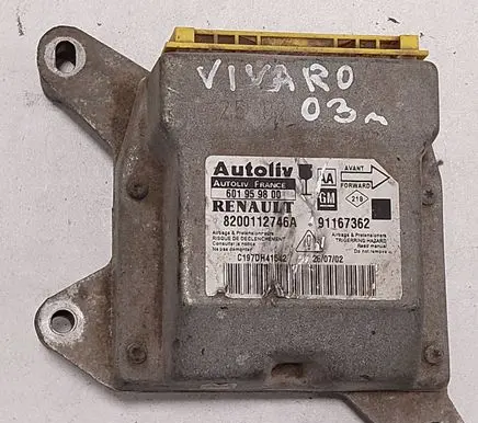 Opel Vivaro Airbag control unit/module 91167362 601959800 8200112746A