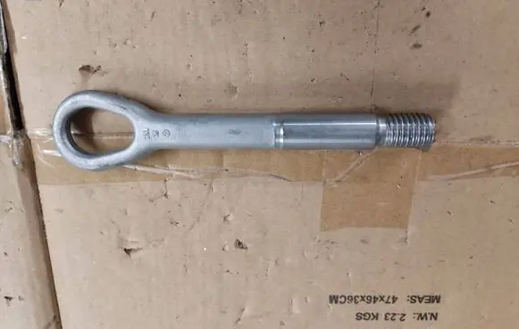 Towing hook eye