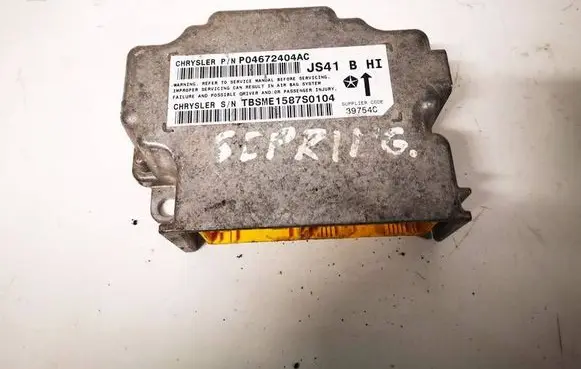 Chrysler Sebring (JS) Airbag control unit/module P04672404AC 39754C
