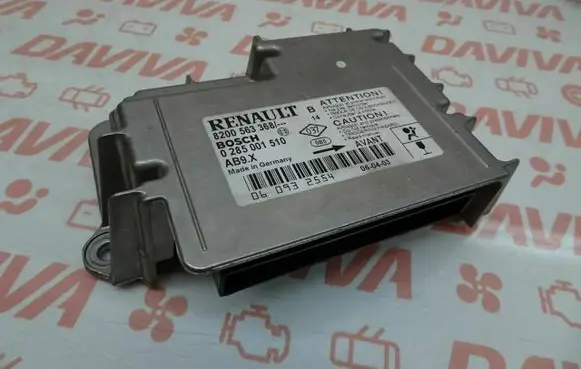 Renault Clio III Airbag control unit/module 8200563368 0285001510