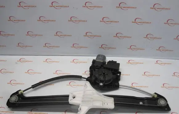 Rear door window regulator with motor