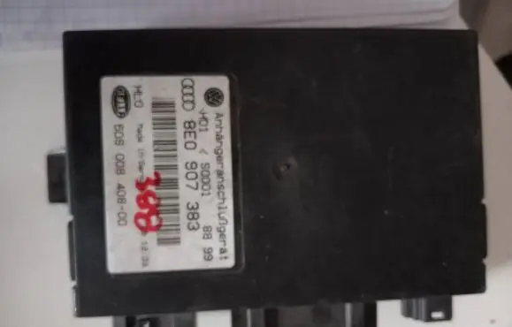Audi A4 S4 B8 8K Tow bar trailer control unit/module 8e0907383