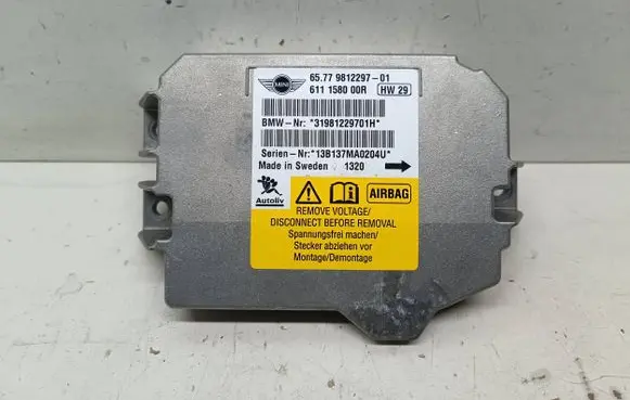Mini One - Cooper Clubman R55 Airbag control unit/module 9812297 611158000R 31981229701H