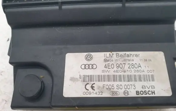 Audi A8 S8 D3 4E Other control units/modules 4E0907280A 4E0910280A F005S00073