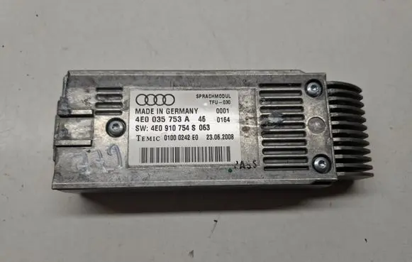 Audi A8 S8 D3 4E Voice control module 4E0910754S 4E0035753A