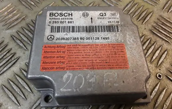 Mercedes-Benz CLK A209 C209 Airbag control unit/module 0285001881