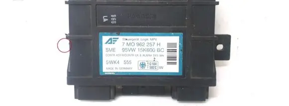 Volkswagen Sharan Other control units/modules 7M0962257H