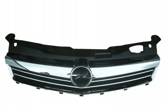 Opel Astra H Front bumper upper radiator grill 132257775