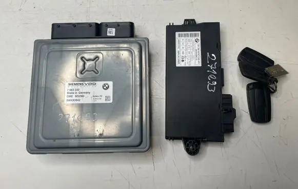 BMW 3 E92 E93 Engine ECU kit and lock set 7583332 5WK93642