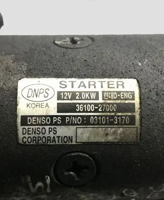 Hyundai Tucson JM Starter motor 3610027000 031013170