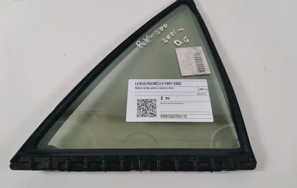 Rear vent window glass