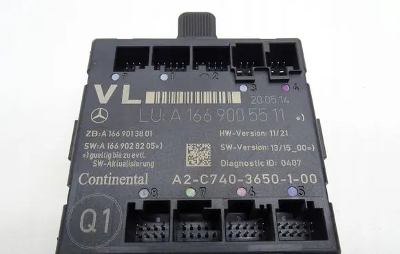 Mercedes-Benz B W246 W242 Door control unit/module A1669005511