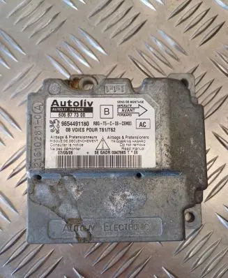 Peugeot 307 Airbag control unit/module 9654491180 606877300 0347985T