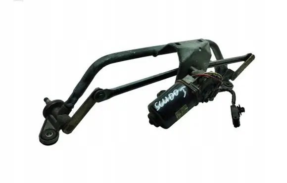 Front wiper linkage and motor