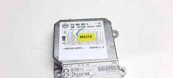 Volkswagen Polo IV 9N3 Airbag control unit/module 1C0909605K M5576