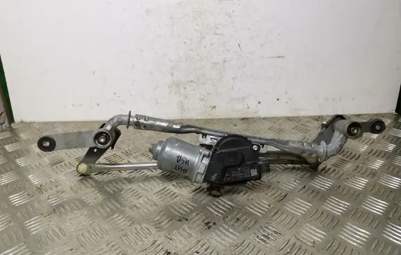 Front wiper linkage and motor