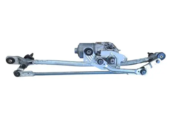 Front wiper linkage and motor