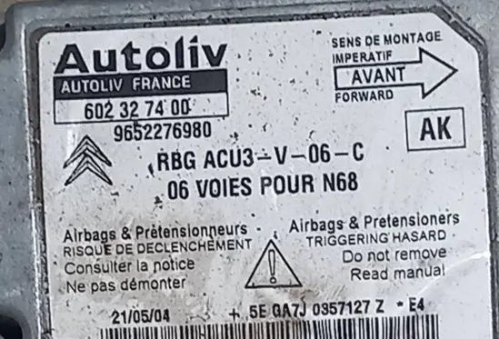 Citroen Xsara Picasso Airbag control unit/module 602327400
