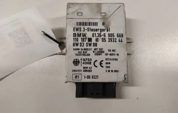 BMW 3 E46 Immobilizer control unit/module 61356905668 110187 05393244
