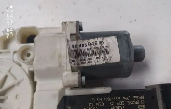 Peugeot 407 Front door window regulator with motor 9646594580