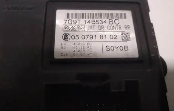 Ford Mondeo MK IV Door control unit/module 7G9T14B534BC 0507918102