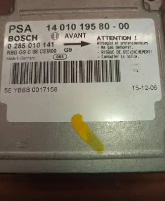 Peugeot Expert Airbag control unit/module 1401019580 0285010141