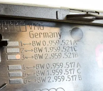 Audi A4 S4 B9 8W Other interior part 8W2959521B