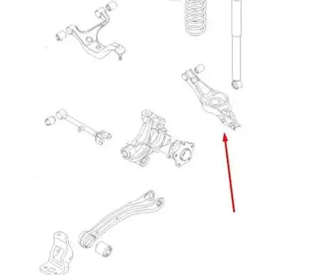 Suzuki Grand Vitara II Rear control arm 4620765J01