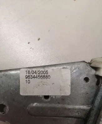 Peugeot 307 Front window lifting mechanism without motor 9634456880