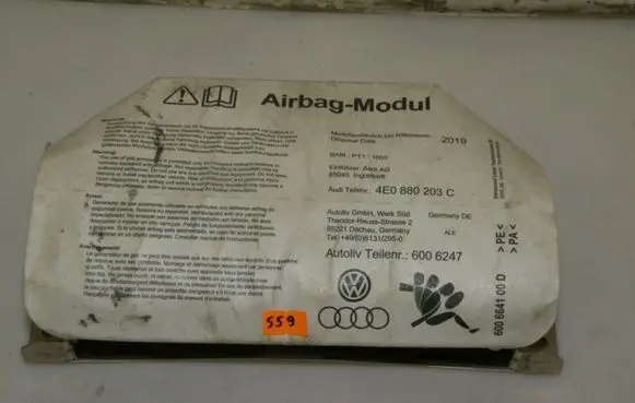 Audi A8 S8 D3 4E Passenger airbag 4E0880203C 6006247 600664100D