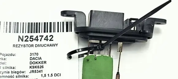 Dacia Dokker Heater blower motor/fan resistor A51004200
