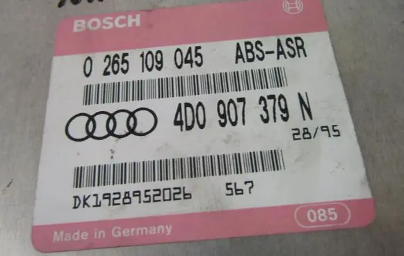 Audi A8 S8 D2 4D ESP acceleration yaw rate sensor 0265109045 4D0907379N